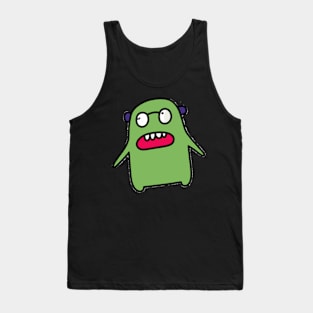 Cool Funny Green Sticker Tank Top